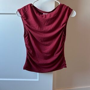 H&M Elegant Burgundy Sleeveless Top